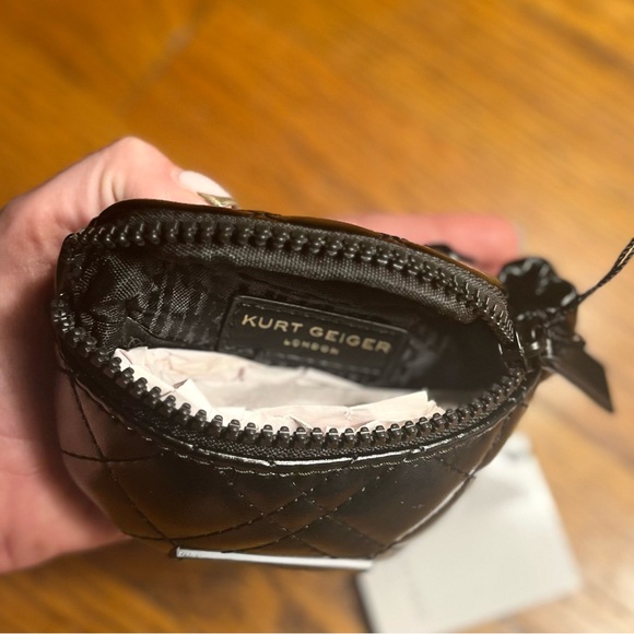 LOW START ✨NIB w/tag. Kurt Geiger Brixton Quilted Black leather Wristlet. - Picture 10 of 12